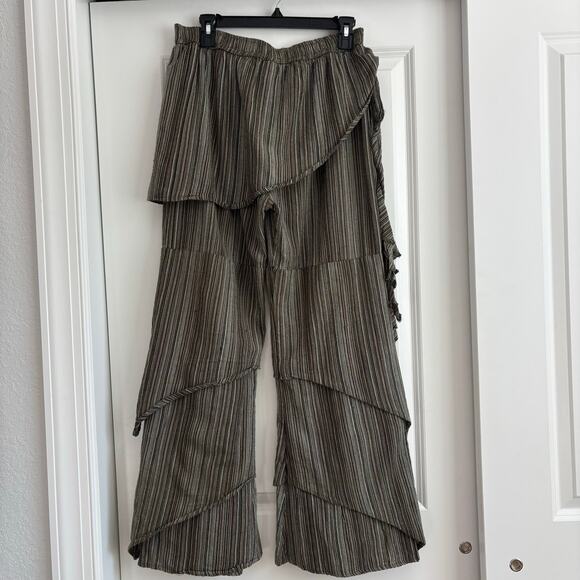 Lakhays Women’s Boho Bohemian Festival Artisan Wide Leg Pants Sz M/L Hippie - Picture 3 of 14
